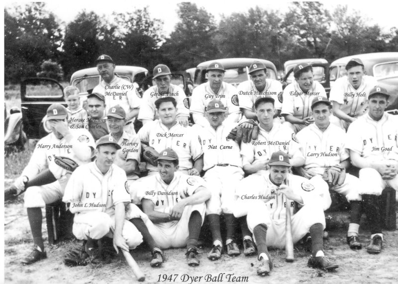 1947 Dyer VFW Baseball team