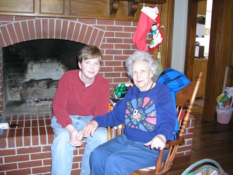 Samuel Reed with Marguerite Harrison Christmas 2004