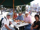 Marion and Shue Fong Dilley came up from Harker Heights to see the fair we keep talking about. We started them off right with Turkey legs at Hans Mueller's.