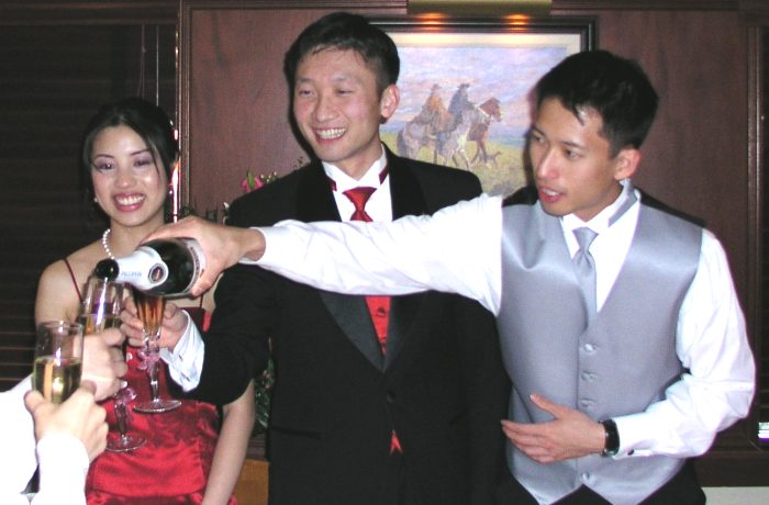 Ben made a fine "wine boy"!