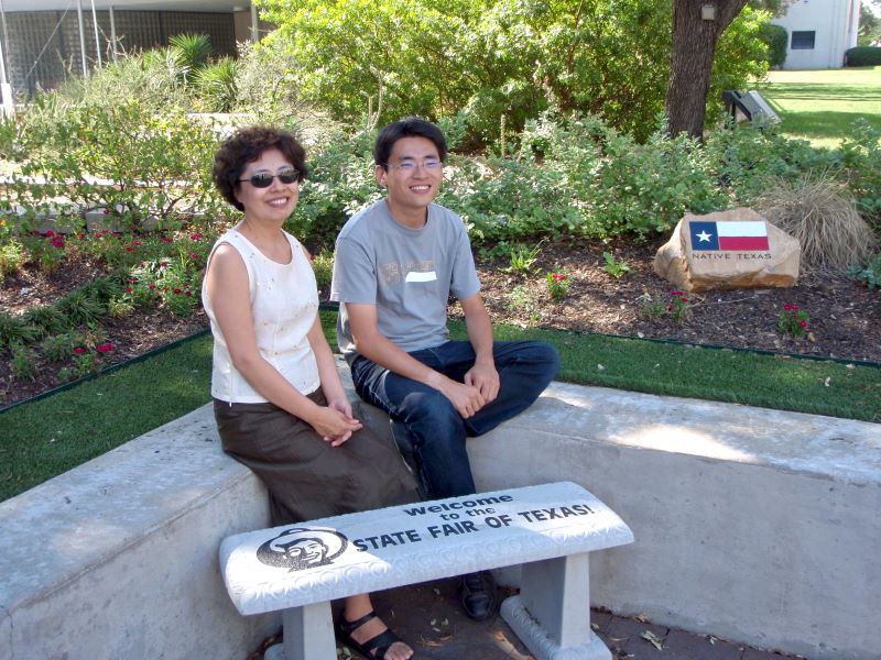 LiShung and Fabian at the Texas State Fair grounds in Fair Park, Dallas