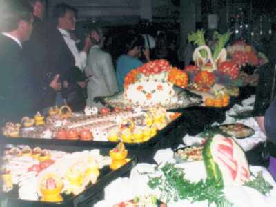 One of the fancy midnight buffets where the chefs showed their stuff