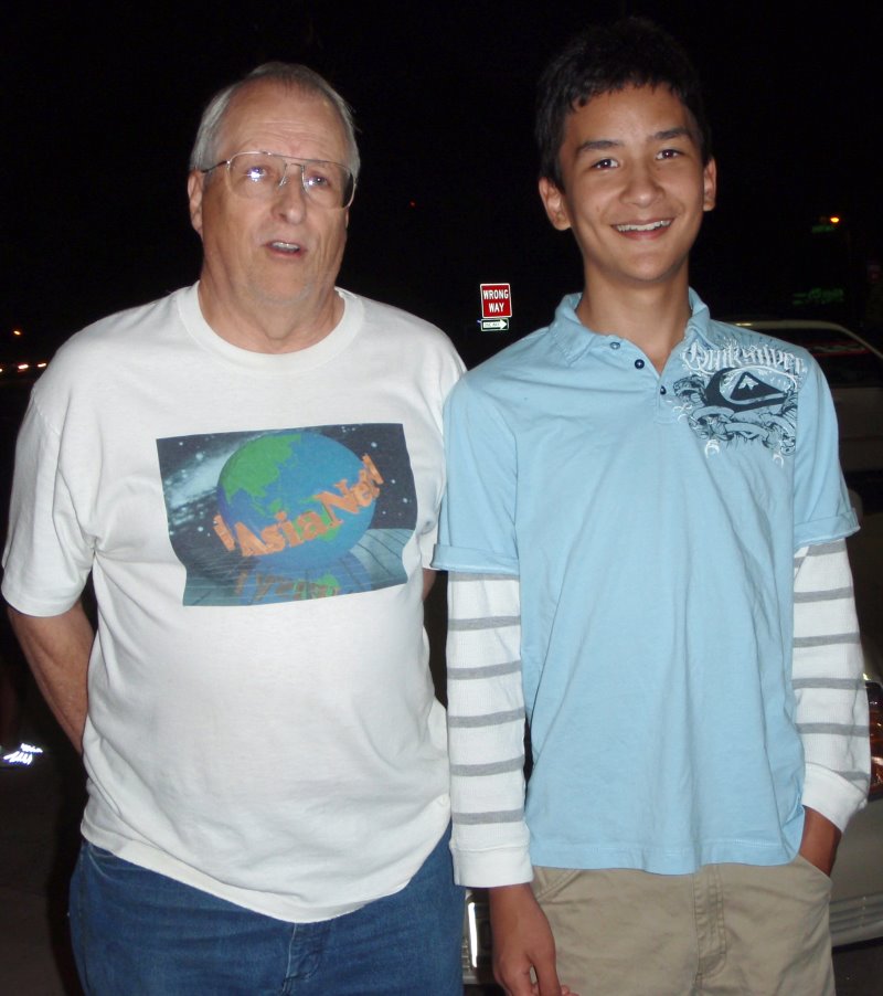 Edward Nance is getting to be taller than I am!