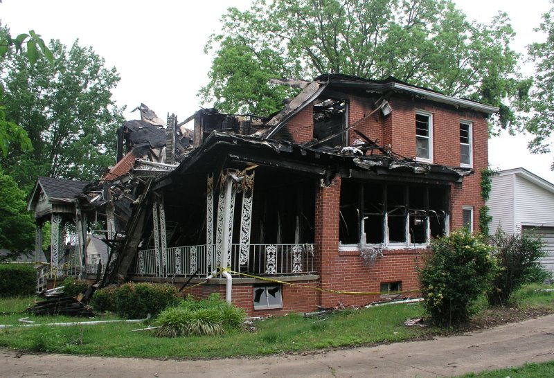 Fire gutted Park home