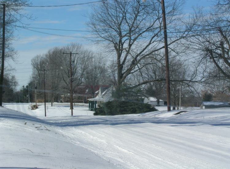 Hutchison Hill on Broad Street covered with ice and snow