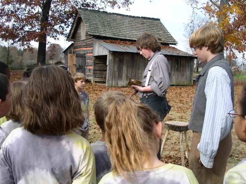 Samuel Reed demonstrates brace and bit