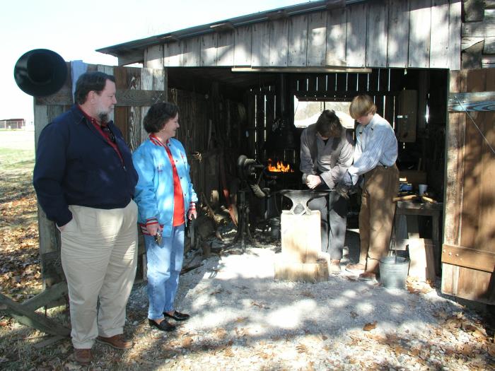 A little home made blacksmithing out behind the house