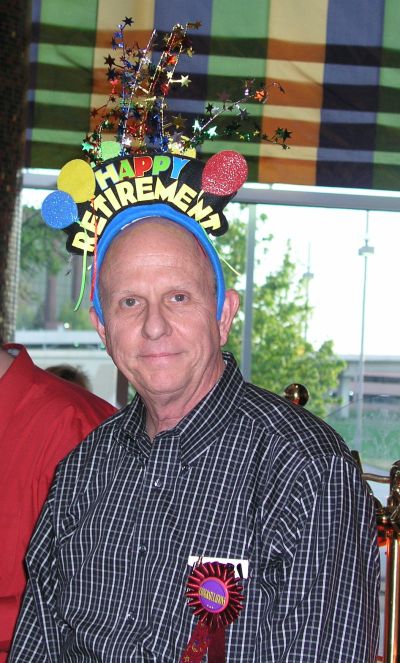 Chuck in his ''official'' retirement hat