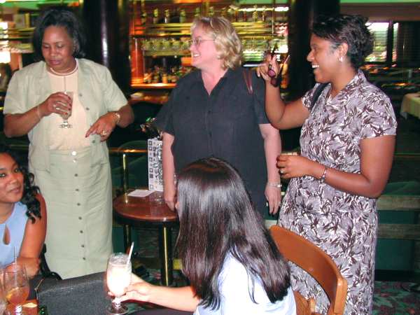 Michaline Cross and Tamara Dugas join Joyce in a laugh