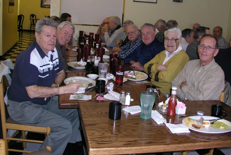 One of two tables of friends