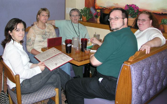 Georgette Hamad, Janice Murray, Frances Bradford, Hans Gehr, and Amy Gehr