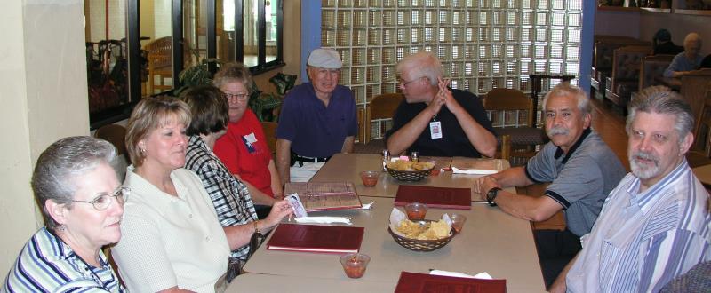 L-R: Frances Bradford, Janice Murray, Joyce LaHue, Lynne Saunders, Doug Dreggors, Donald Erb, Mauricio Nuez and Larry Pavlicek.