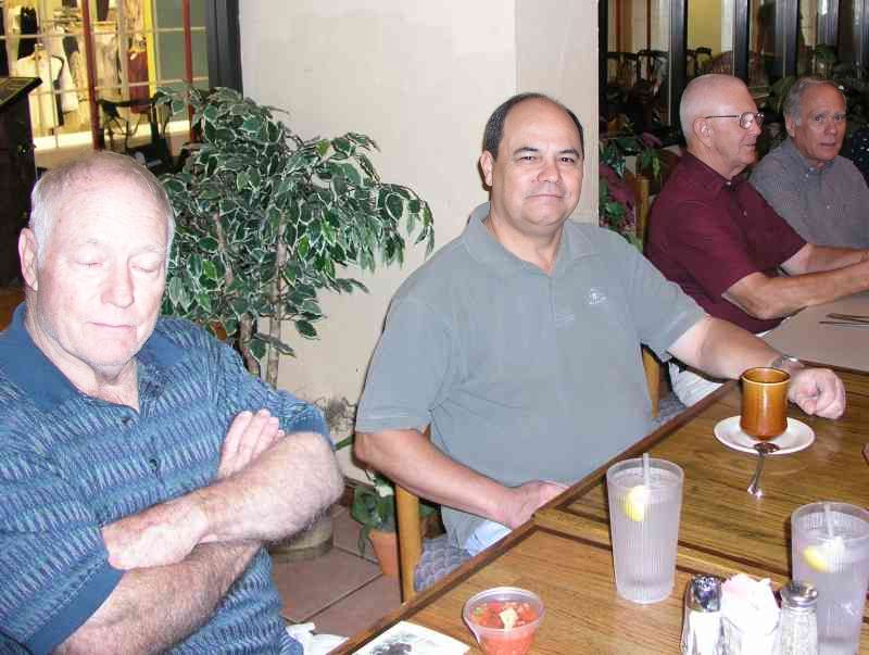 L-R: Oliver Rankin catching 40 winks, John Volkman, Eldon Streck and Mike Crye