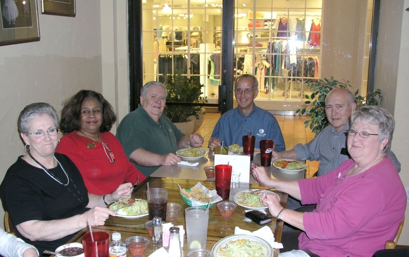 Frances Bradford, Joyce Guthrie, Tom Noble, Greg Muldovan, Bill England, and Dorothy McGrath