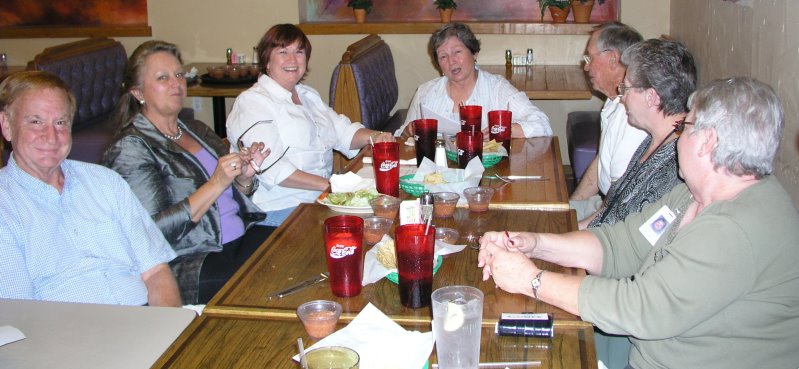 Clockwise from left: Jim Wallner, Connie Wallner, Carol Brothers, Allegra Burnworth, Doug Dreggors, Frances Bradford, Dorothy McGrath