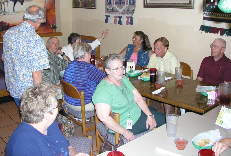 Lynne Saunders, Frances Bradford, Dorothy McGrath, Mike Crye, Ronnie Deal, Allegra Burnworth,Connie and Jim Wallner, Eldon Streck