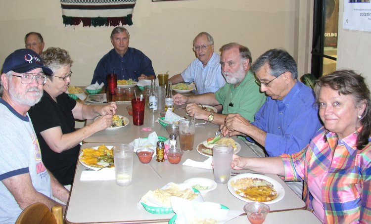 L-R: Marv Howard, Doug Dreggors, Lynne Saunders, George Huling, Jim Harrison, Gerry Brown, Bob Everett, and Connie Wallner