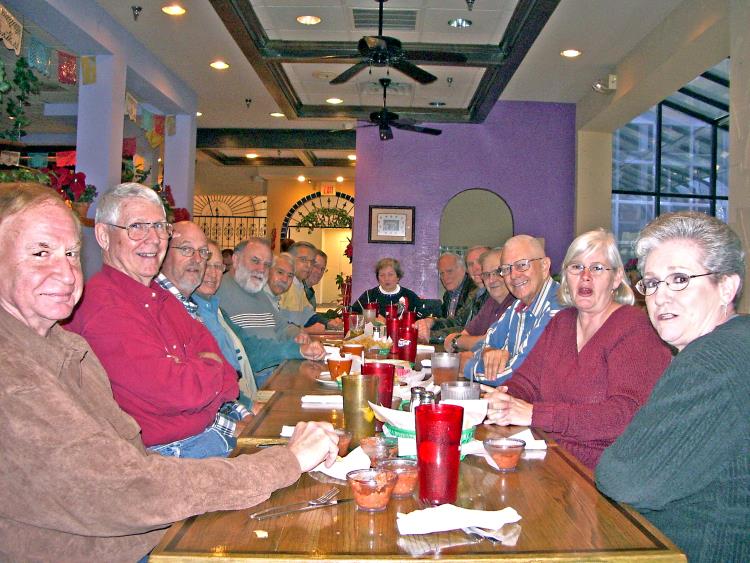 L-R: Jim Wallner, Jim Rushing, Dave Cerney, Doug Dreggors, Jerry Brown, Mauricio Nuez, Bob Everett, Jack Bowling, Allegra Burnworth, Mike Crye, George Huling, Dennis Kaplan,  Eldon Streck, Norma Barnes, and Frances Bradford.