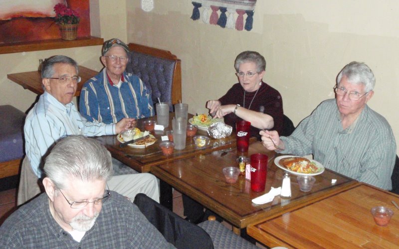 Larry Pavlicek, Bob Everett, Eldon Streck, Frances Bradford, Jim Rushing