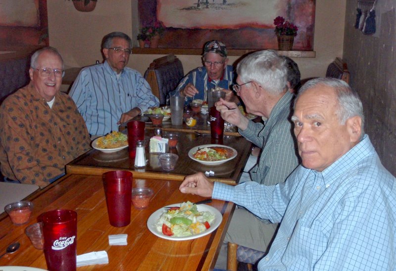 L-R: Jim Harrison, Bob Everett, Eldon Streck, Frances Bradford, Jim Rushing, Mike Crye