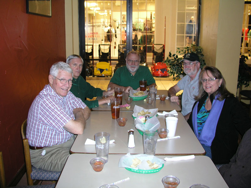 L-R: Jim Rushing, George Huling, Jerry Brown, Marvin Howard, and Connie Wallner