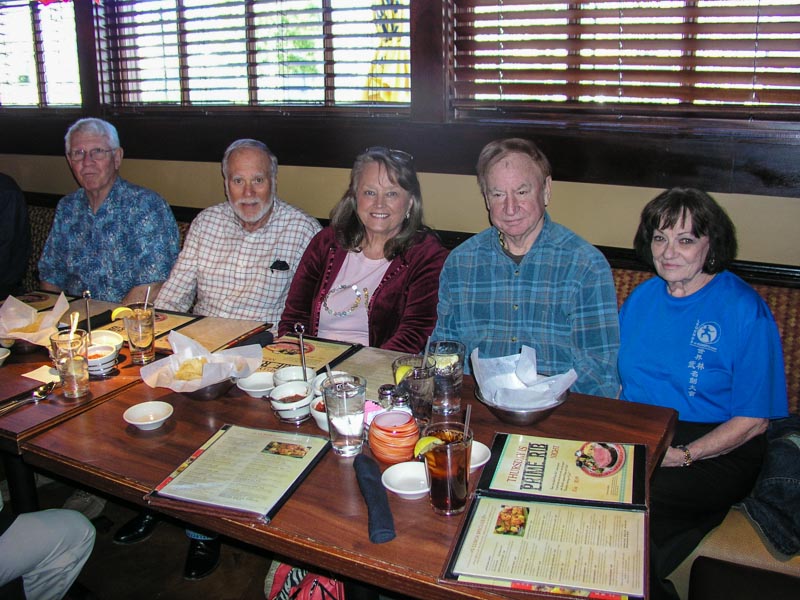 L-R: Jim Rushing, Mike Crye, Connie Wallner, Jim Wallner, and Carol George