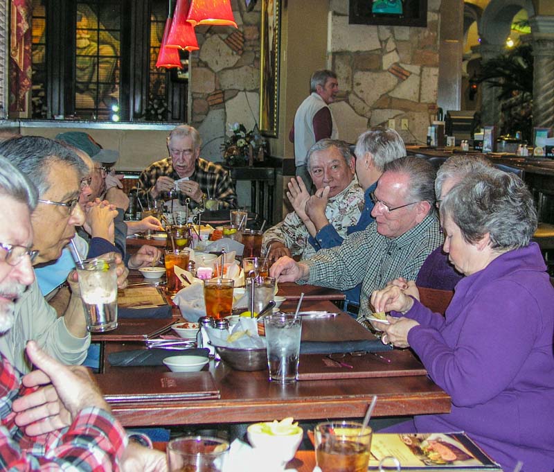 L-R: Larry Pavlicek, Bob Everett, Norma Barnes, Harold Shiroma, Red Merritt, Steve Rocha, George Huling, Hugh Bradford, Frances Bradford, and Allegra Burnworth