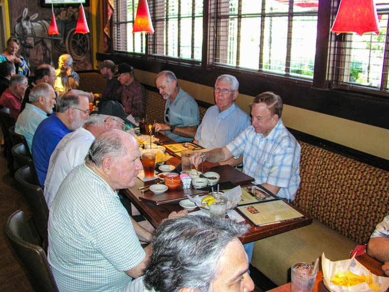 Clockwise around the table from the bottom: Victor Elizondo, Terry Freeman, Marvin Howard, Mike Crye, Ken Mitchell, Doug Dreggors, Craig Dickey, 
     Connie Wallner, Larry Pavlicek, Warren Waxler, Art Waxler, John Watson, Jim Rushing, Jim Wallner