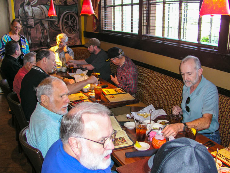 Clockwise from bottom: Jerry Brown, Mike Crye, Ken Mitchell, Doug, Dreggors, Craig Dickey, Connie Wallner, Larry Pavlicek, 
     Warren Waxler, Art Waxler, John Watson