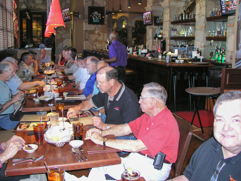 L-R: John Watson, Jim Rushing, Steve Rocha, Angie Rocha, 
     Harold Shiroma, Charles Merritt, Betty Merritt, Amy Gehr, Klaus Gehr, Victor Elizondo, Terry Freeman, Marvin Howard, Jerry Brown, 
     Mike Crye, Ken MItchell, Doug Dregors, Craig Dickey