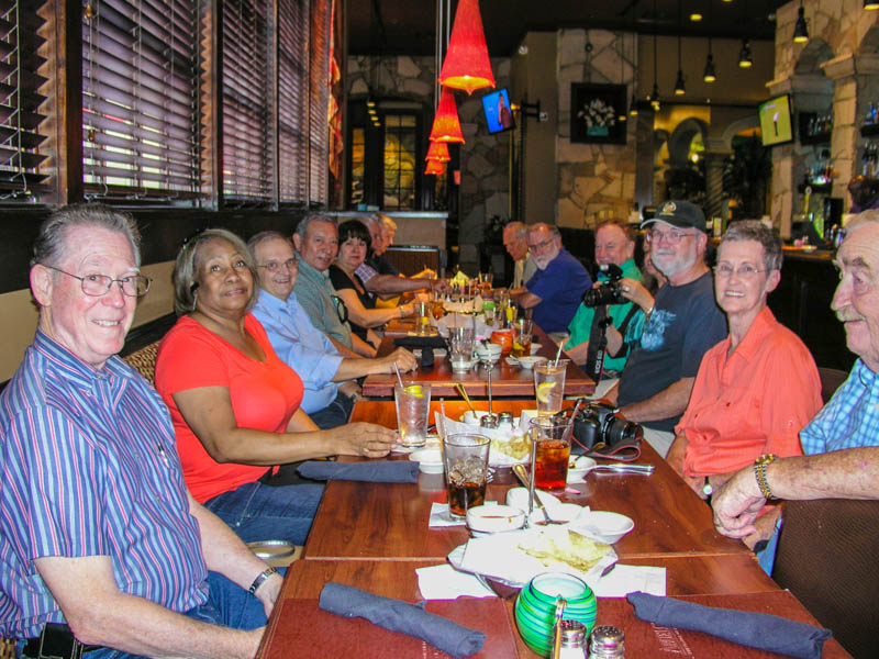 L-R: Jack Bowling, Joyce Guthrie, Dennis Kaplan, Steve and Angie Rocha, Jim Rushing, George Huling, MIke Crye, Jerry Brown, Jim and Connie Wallner, Marvin Howard, Bettie and Red Merritt 