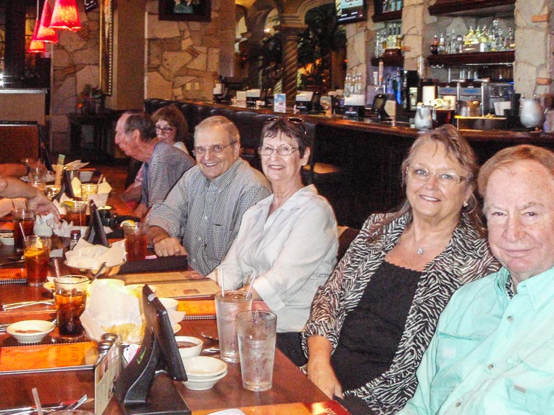 L-R: Keith Wagner, Carol George, Dennis and Joyce Kaplan, Connie and Jim Wallner