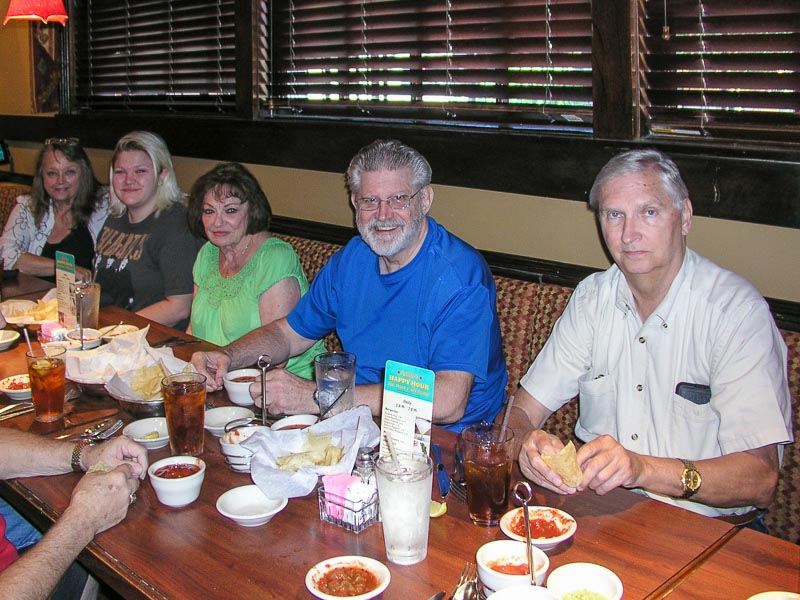 L-R: Connie Wallner, Carol George and her niece whose name I missed, Larry Pavlicek, and George Huling.