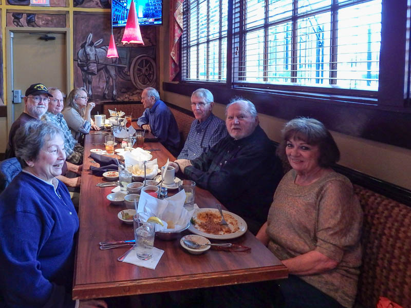 CW: Allegra Burnworth, Marvin Howard, Jim and Connie Wallner, Mike Crye, Jim Rushing, Terry Freeman, and Carol George