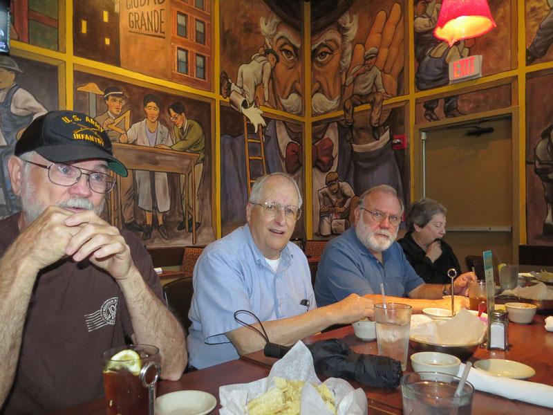 L-R: Marvin Howard, Jim Harrison, Jerry Brown, Allegra Burnworth