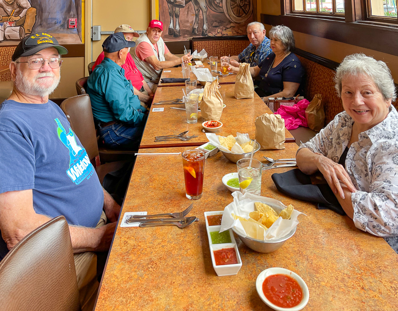 Marvin Howard, Mike Lewis, Cal Mowrer, Gerry Huber, Steve Rocha, Angie Rocha, and Allegra Burnworth