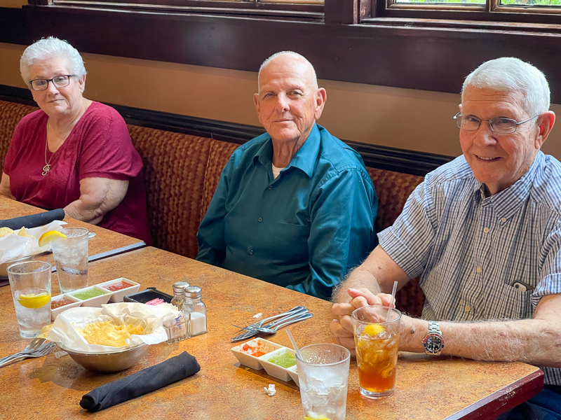 Frances Bradford, Mike Lewis, and Jim Rushing
