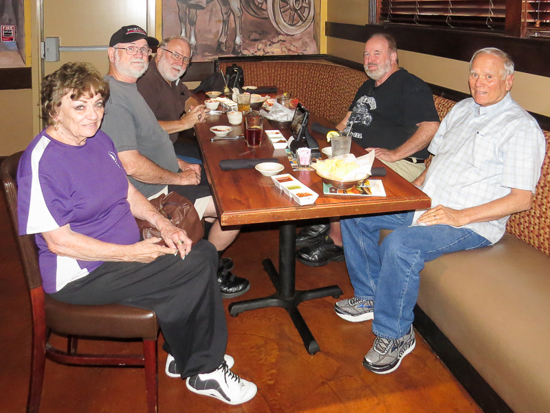 L-R: Carol George, Marvin Howard, Jerry Brown, Cal Mowrer, and Mike Crye.