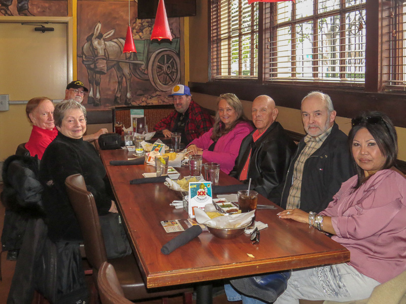 Clockwise: Allegra Burnworth, Jim Wallner Marvin Howard, Cal Mowrer, Connie Wallner, Mike Lewis, John Watson, and Ester Watson