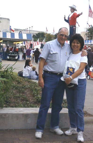 Angie and I with Big Tex in the background