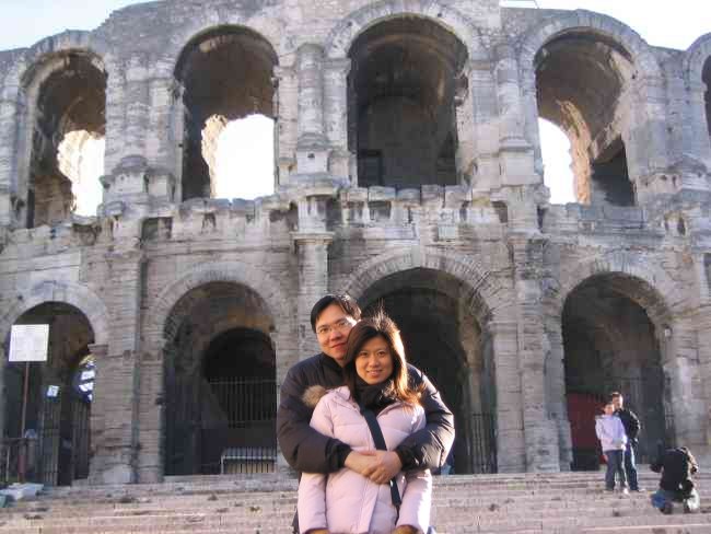 Yi Chun and Jang-Shiang on honeymoon in France