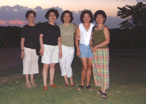 Mother and Sisters at Sunset