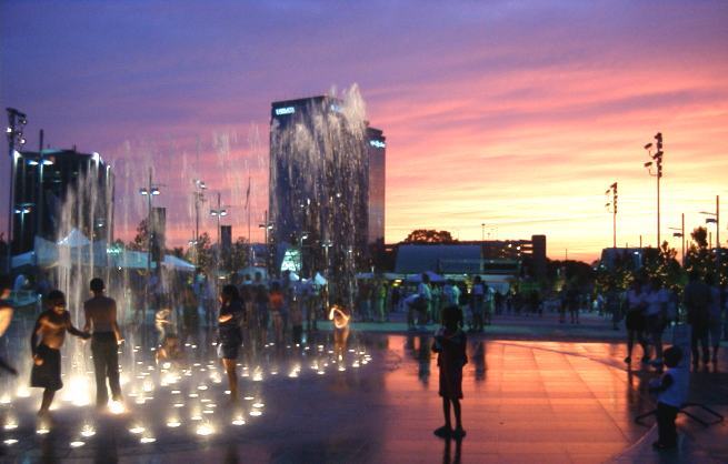 The dancing fountain was the hit of the Galatyn Park Wildflower Festival