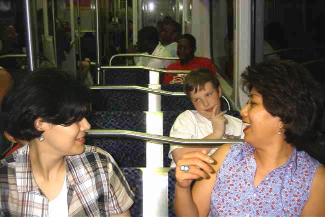 Samuel gets his first subway ride