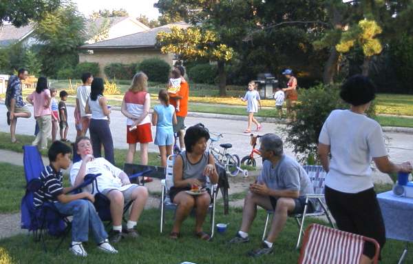 The block party had SO MUCH food...
