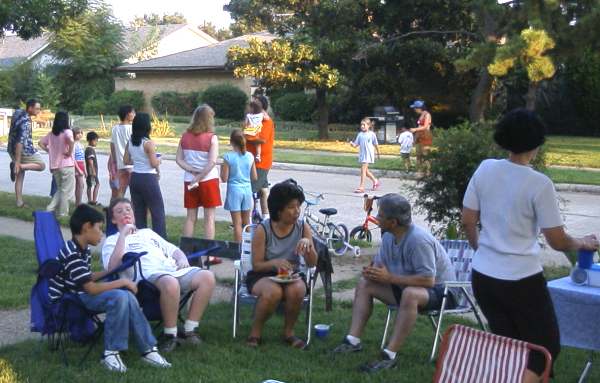 The block party had SO MUCH food...