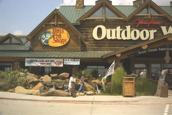 Samuel and Alex at Bass Pro Shops Outdoor World