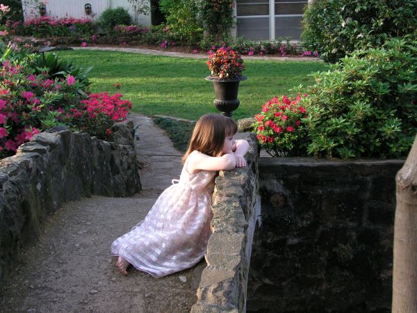 Barefoot in the garden