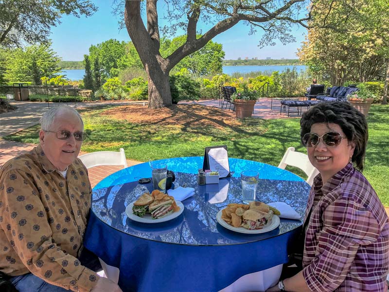 Angie and I have been enjoying the beautiful spring weather as well as the food and flowers at the Dallas Arboretum. 