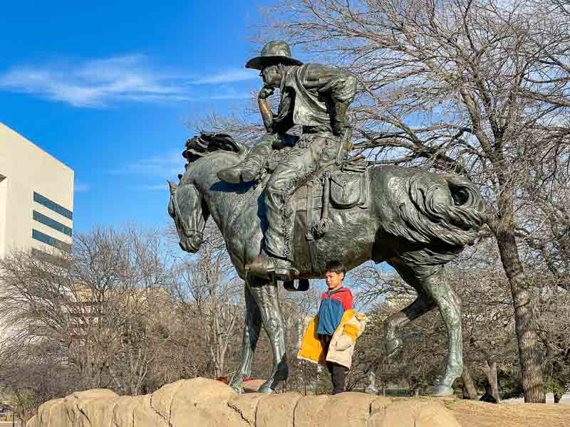 Lucas at Pioneer Plaza Park